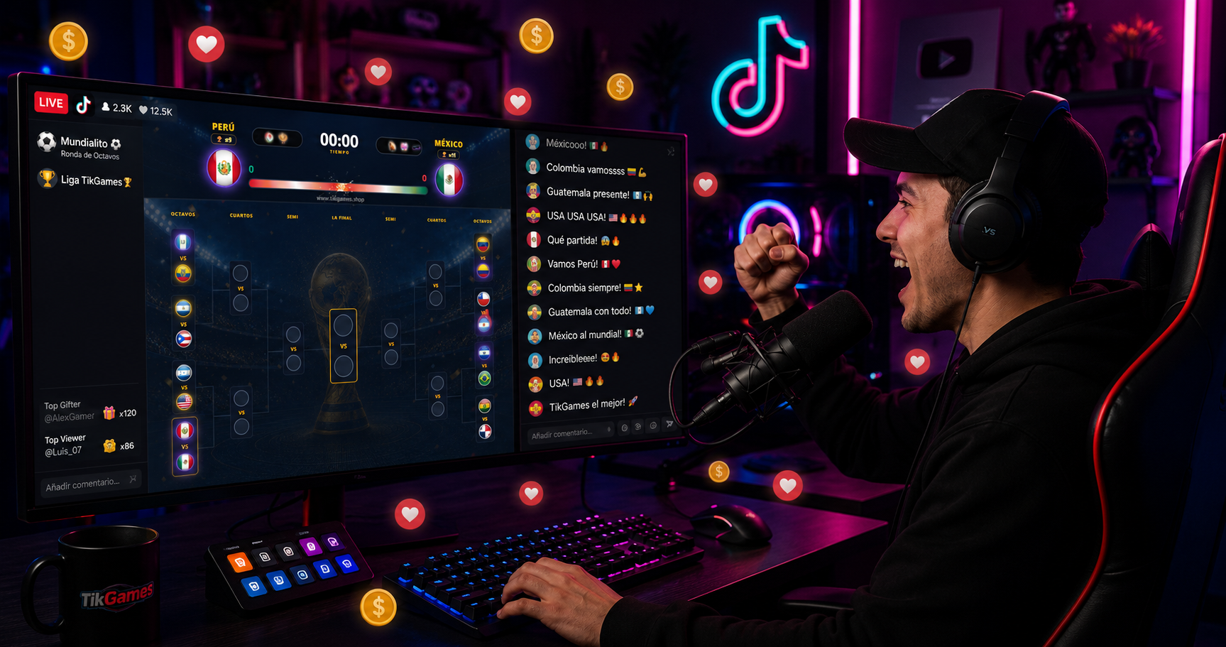 Streamer jugando